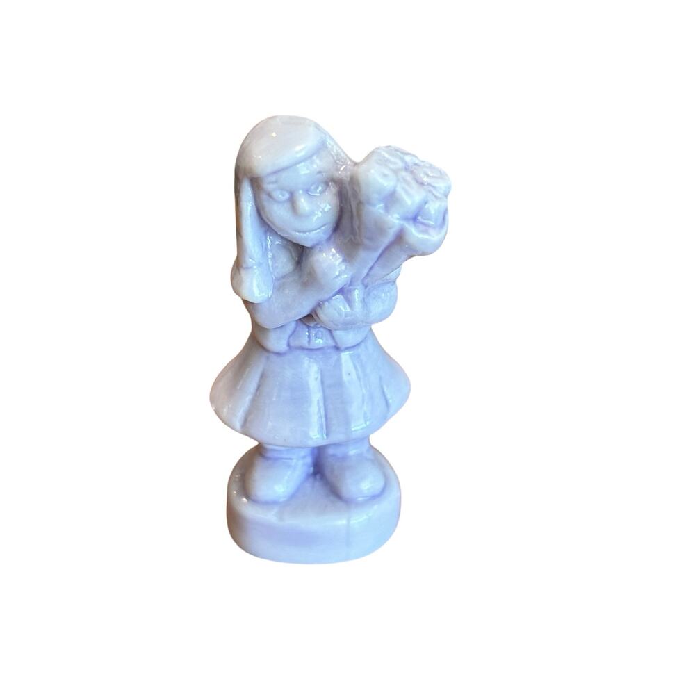 The Wade Whimsie Porcelain Figurine Purple Girl with Flowers For May
